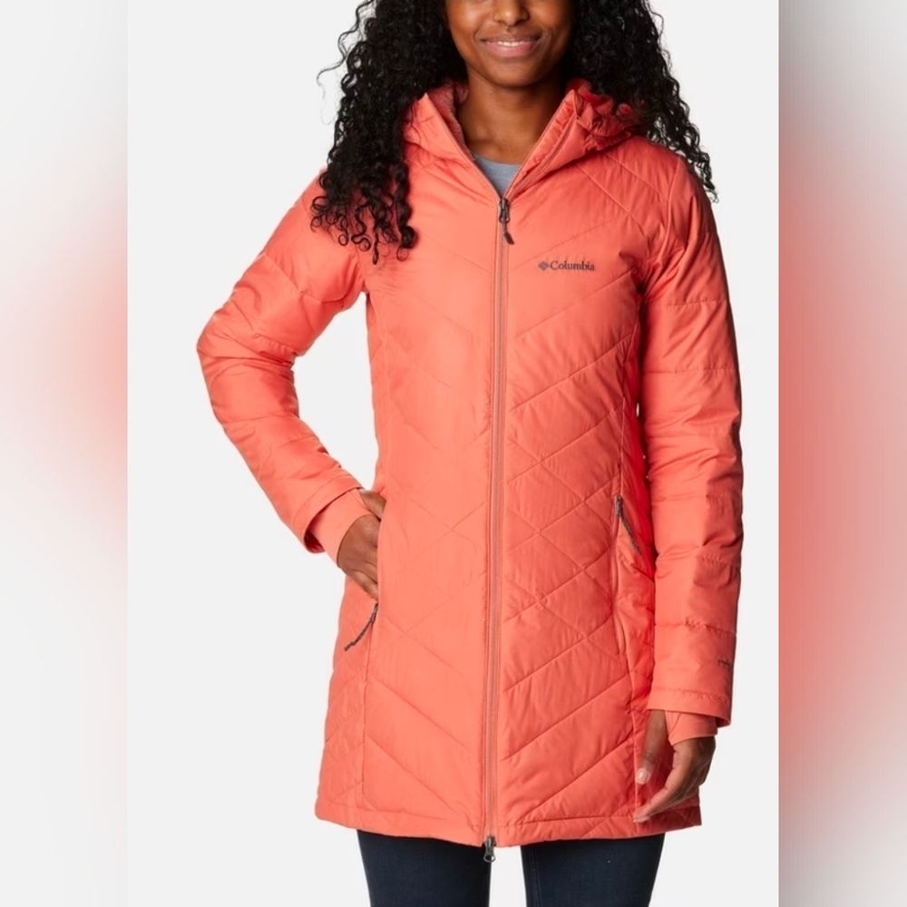 Columbia Women's Heavenly Long Hooded Insulated Jacket Size 2X NWT